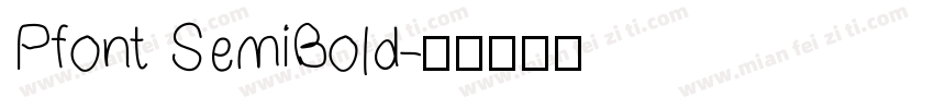 Pfont SemiBold字体转换